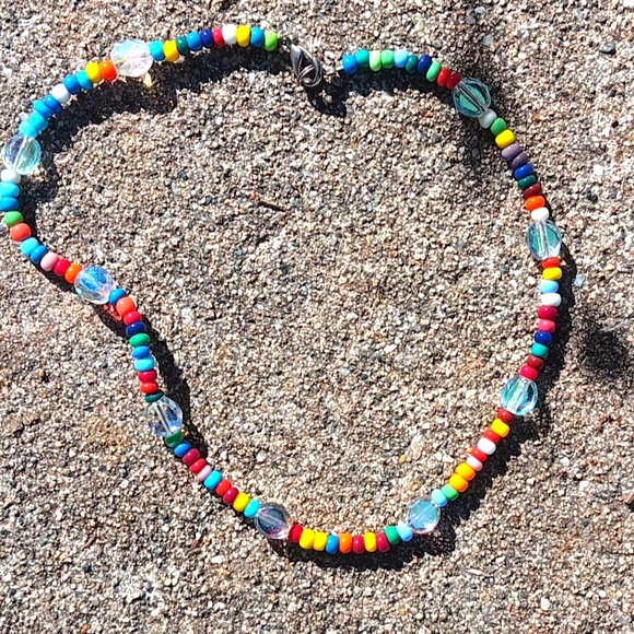 Handcrafted Beaded Choker 15" - Picture 1 of 3